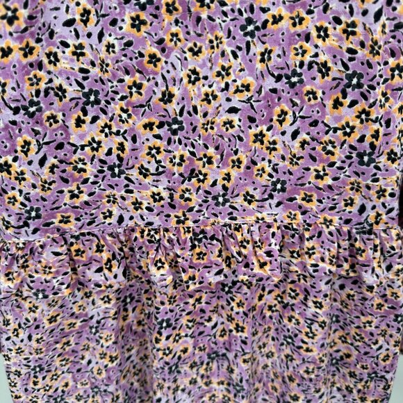 Vintage Thought Womens Prairie Ruffle Balloon Sleeve Pockets Maxi Dress Size 8 - Picture 9 of 15